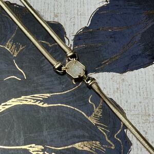 Kendra Scott Long Starla Y Gold and Crystal Geode Pendant Necklace D2 or 3